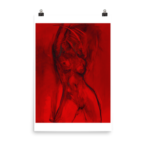 Print- red blooded woman